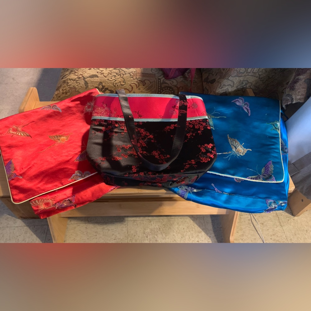 Bundle of 3 lovely Satin Shoulder Bags